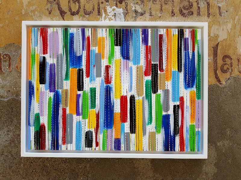 coloured lines 14 2016 70x50 Acryl-Lack auf LW, SOLD